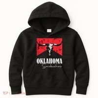 Boho Bull Skull Cow Oklahoma Smokeshow Western Country Kids Hoodie thumb 0