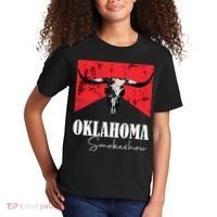Boho Bull Skull Cow Oklahoma Smokeshow Western Country Kids T-Shirt thumb 2