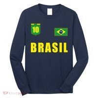 Brasil Brazil Soccer Player Jersey Flag Trikot Clothing Pullover Hoodie Long Sleeve Shirt thumb 0