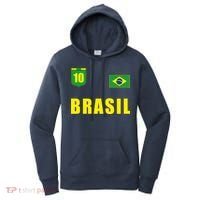 Brasil Brazil Soccer Player Jersey Flag Trikot Clothing Pullover Hoodie Women's Hoodie thumb 0