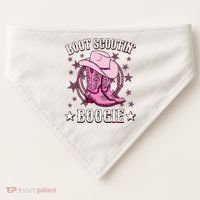 Boots Boot Scootin’ Boogie Southern Western Country USA-Made Doggie Bandana thumb 0
