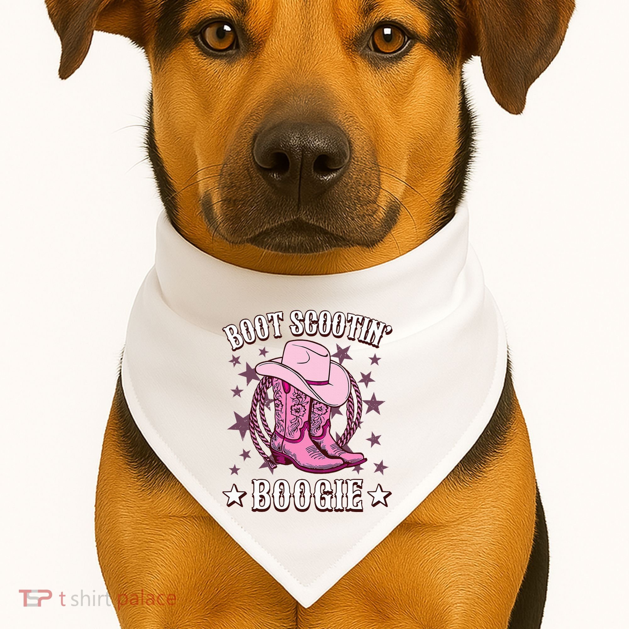 Boots Boot Scootin’ Boogie Southern Western Country USA-Made Doggie Bandana