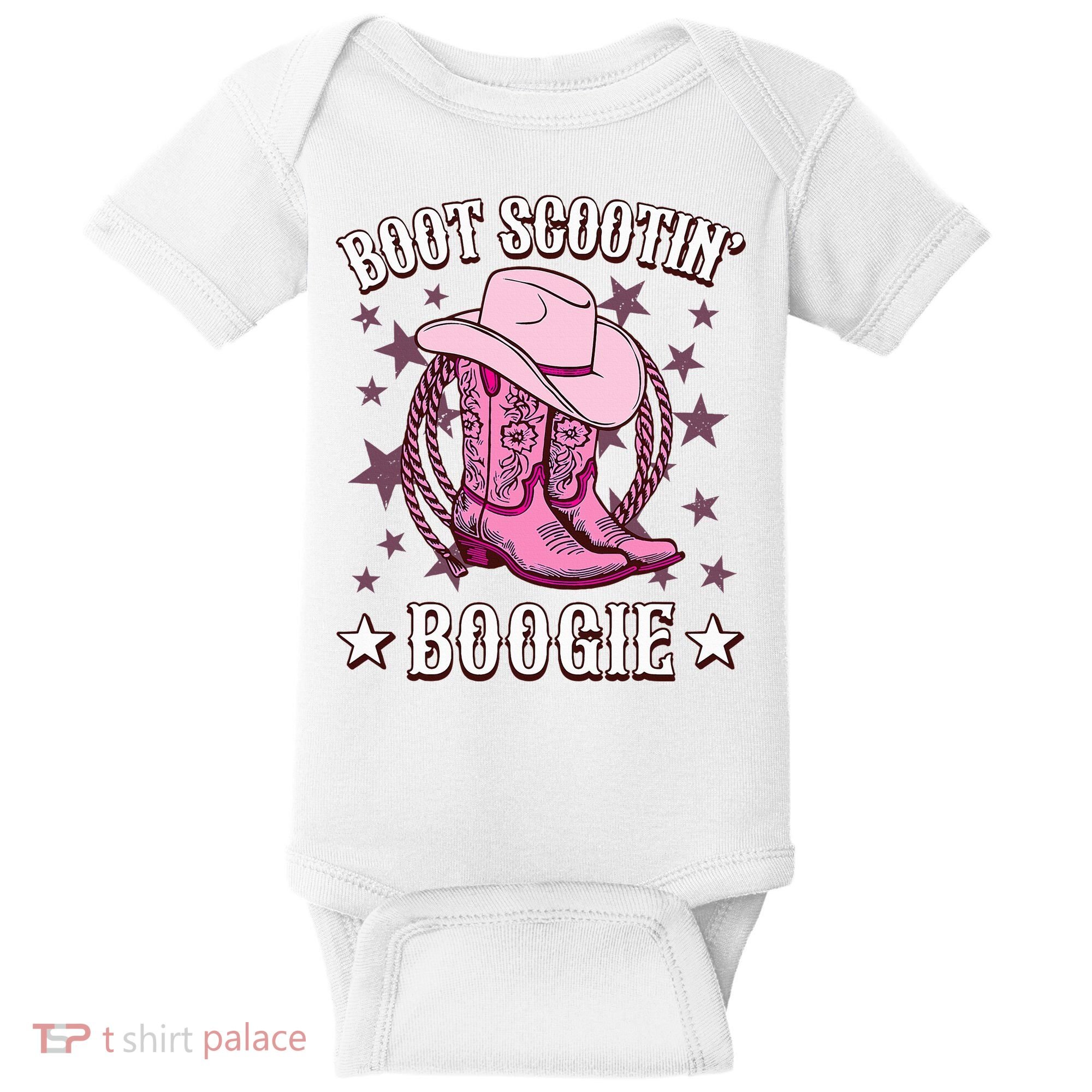 Boots Boot Scootin’ Boogie Southern Western Country Baby Bodysuit