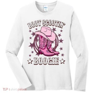 Boots Boot Scootin’ Boogie Southern Western Country Women's Long Sleeve Shirt