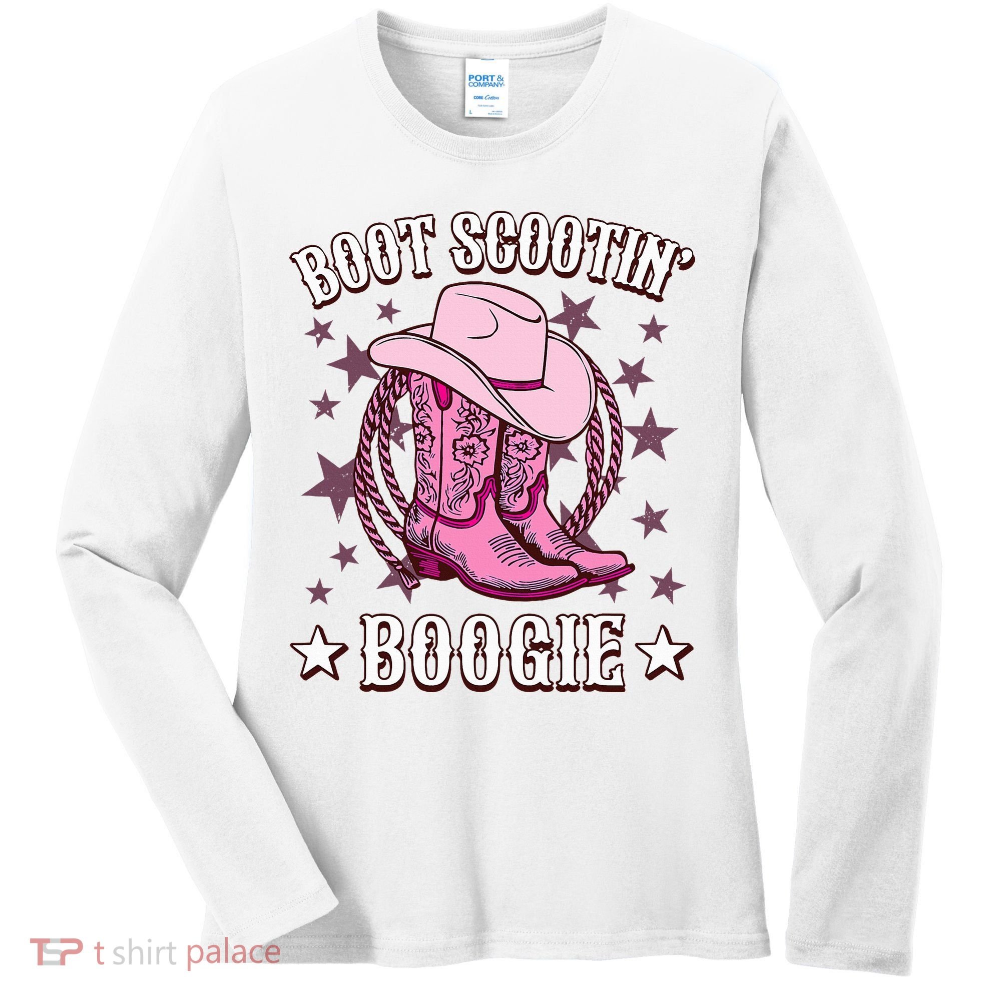 Boots Boot Scootin’ Boogie Southern Western Country Women's Long Sleeve Shirt