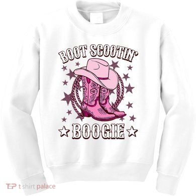 Boots Boot Scootin’ Boogie Southern Western Country Kids Sweatshirt