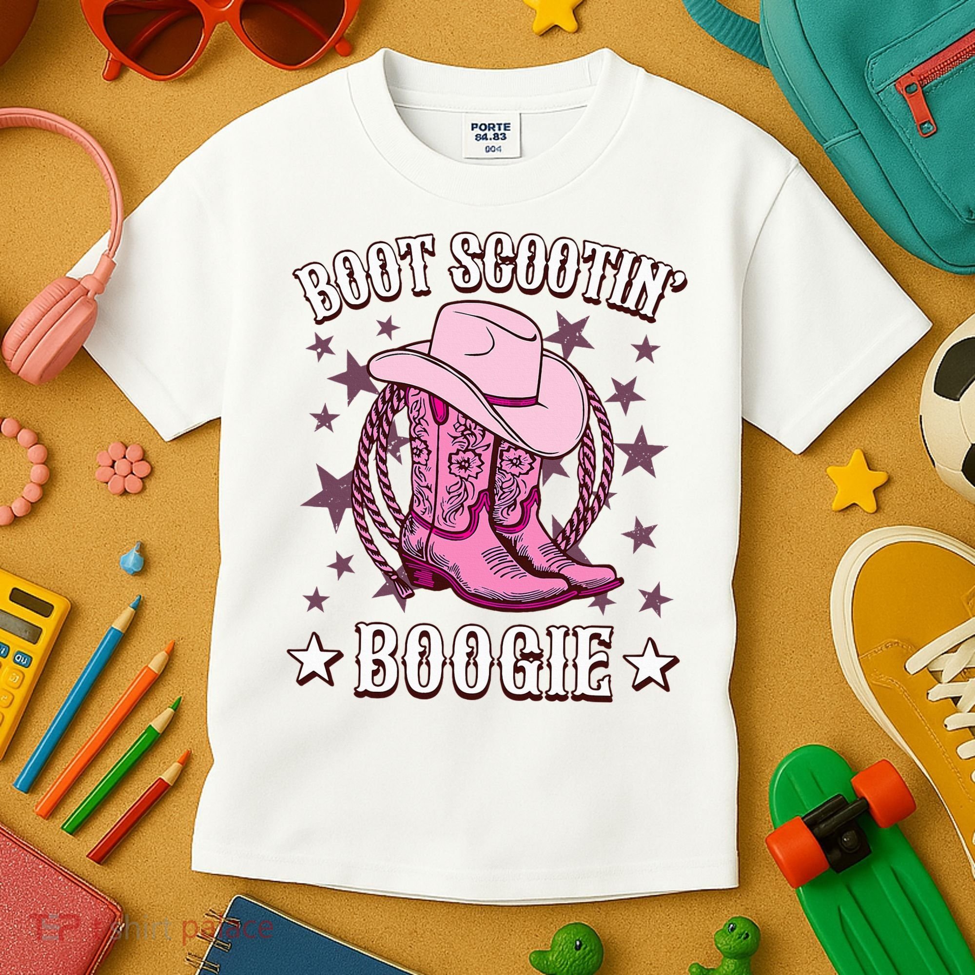Boots Boot Scootin’ Boogie Southern Western Country Kids T-Shirt