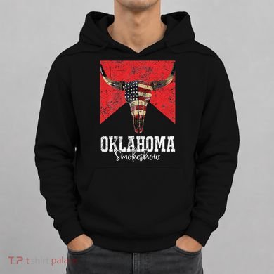 Boho Bull Skull Cow Oklahoma Smokeshow Western Country Hoodie