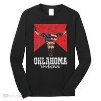 Boho Bull Skull Cow Oklahoma Smokeshow Western Country Long Sleeve Shirt thumb 0