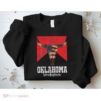 Boho Bull Skull Cow Oklahoma Smokeshow Western Country Sweatshirt thumb 2