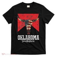 Boho Bull Skull Cow Oklahoma Smokeshow Western Country T-Shirt thumb 0