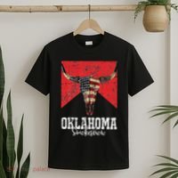Boho Bull Skull Cow Oklahoma Smokeshow Western Country T-Shirt thumb 2