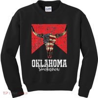Boho Bull Skull Cow Oklahoma Smokeshow Western Country Kids Sweatshirt thumb 0