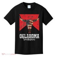 Boho Bull Skull Cow Oklahoma Smokeshow Western Country Kids T-Shirt thumb 0