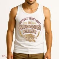 Bread Baker Support Your Local Sourdough Dealer Tank Top thumb 3