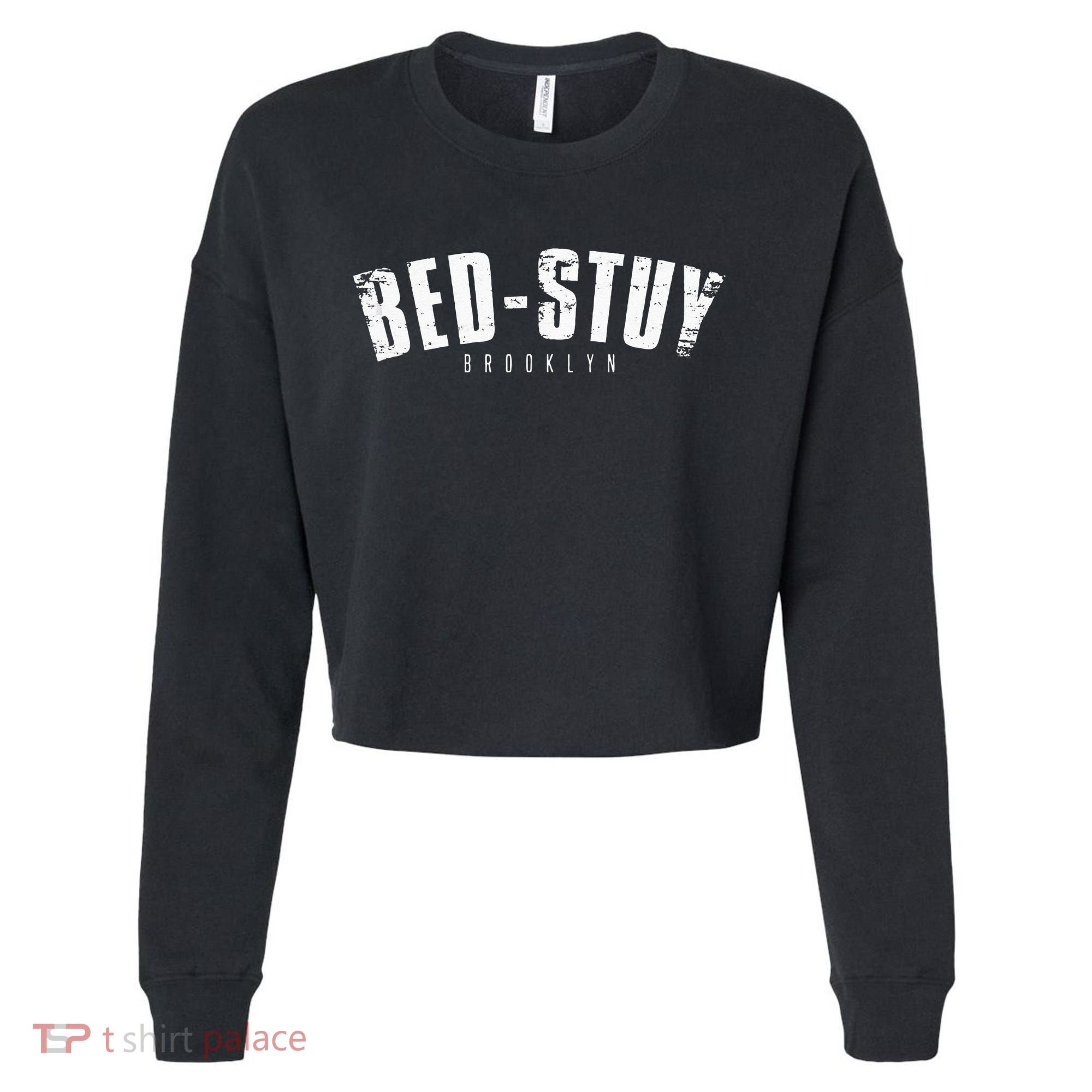 Brooklyn Bed Stuy New York Basketball Practice Jersey Cropped Pullover Crew