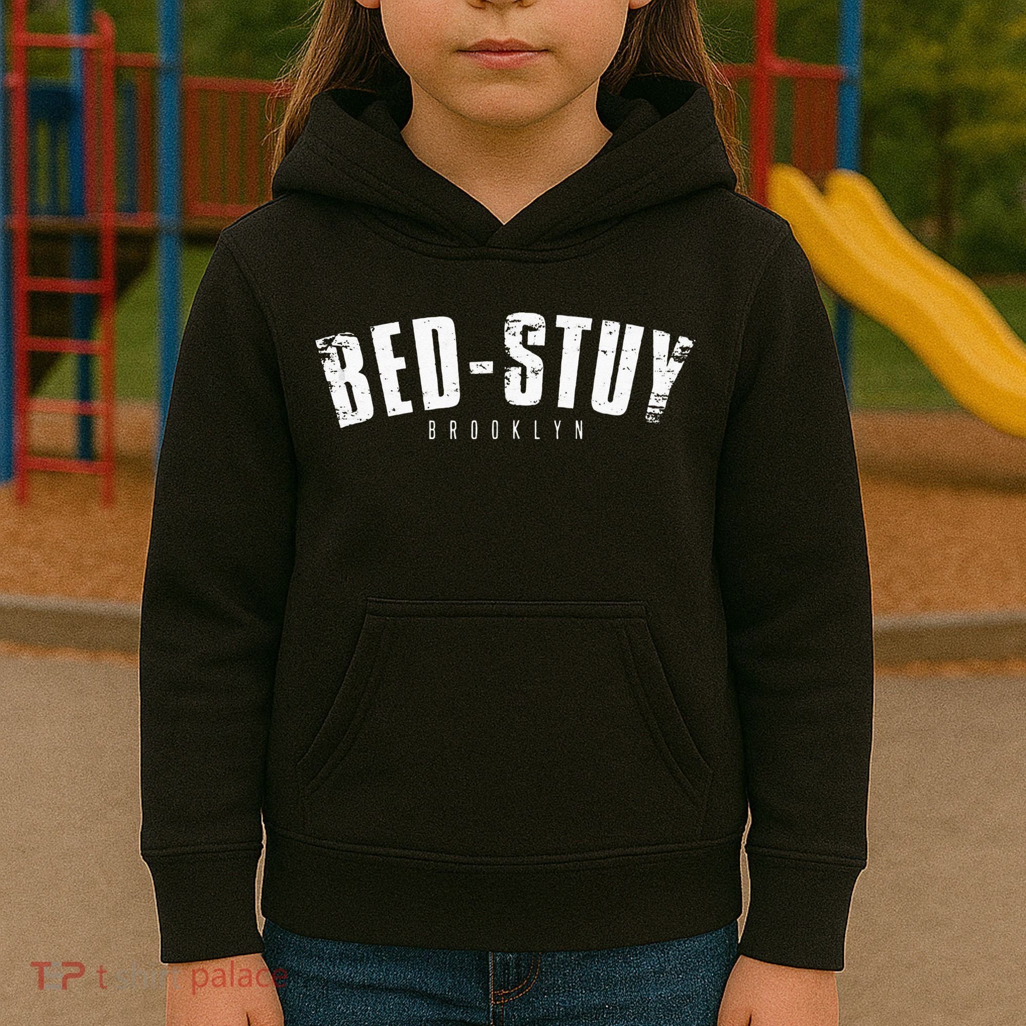 Brooklyn Bed Stuy New York Basketball Practice Jersey Kids Hoodie