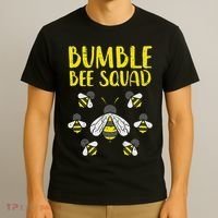 Bumble Bee Squad Funny Bumblebee Friends Team Men Women Kids T-Shirt thumb 3