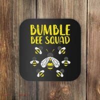 Bumble Bee Squad Funny Bumblebee Friends Team Men Women Kids Coaster thumb 0