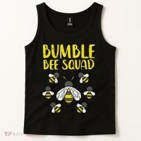 Bumble Bee Squad Funny Bumblebee Friends Team Men Women Kids Tank Top thumb 2