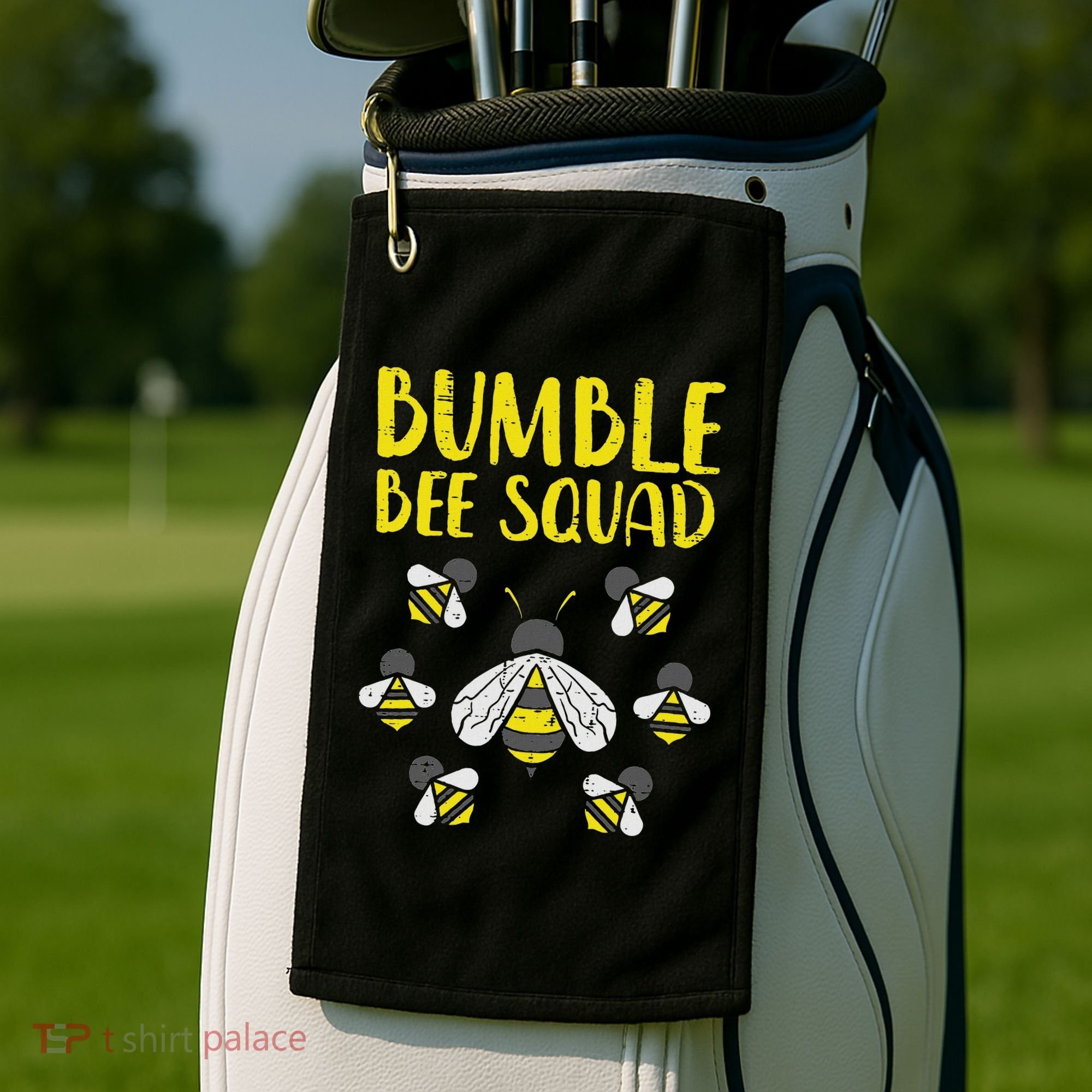Bumble Bee Squad Funny Bumblebee Friends Team Men Women Kids Golf Towel