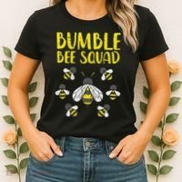 Bumble Bee Squad Funny Bumblebee Friends Team Men Women Kids Women's T-Shirt thumb 2