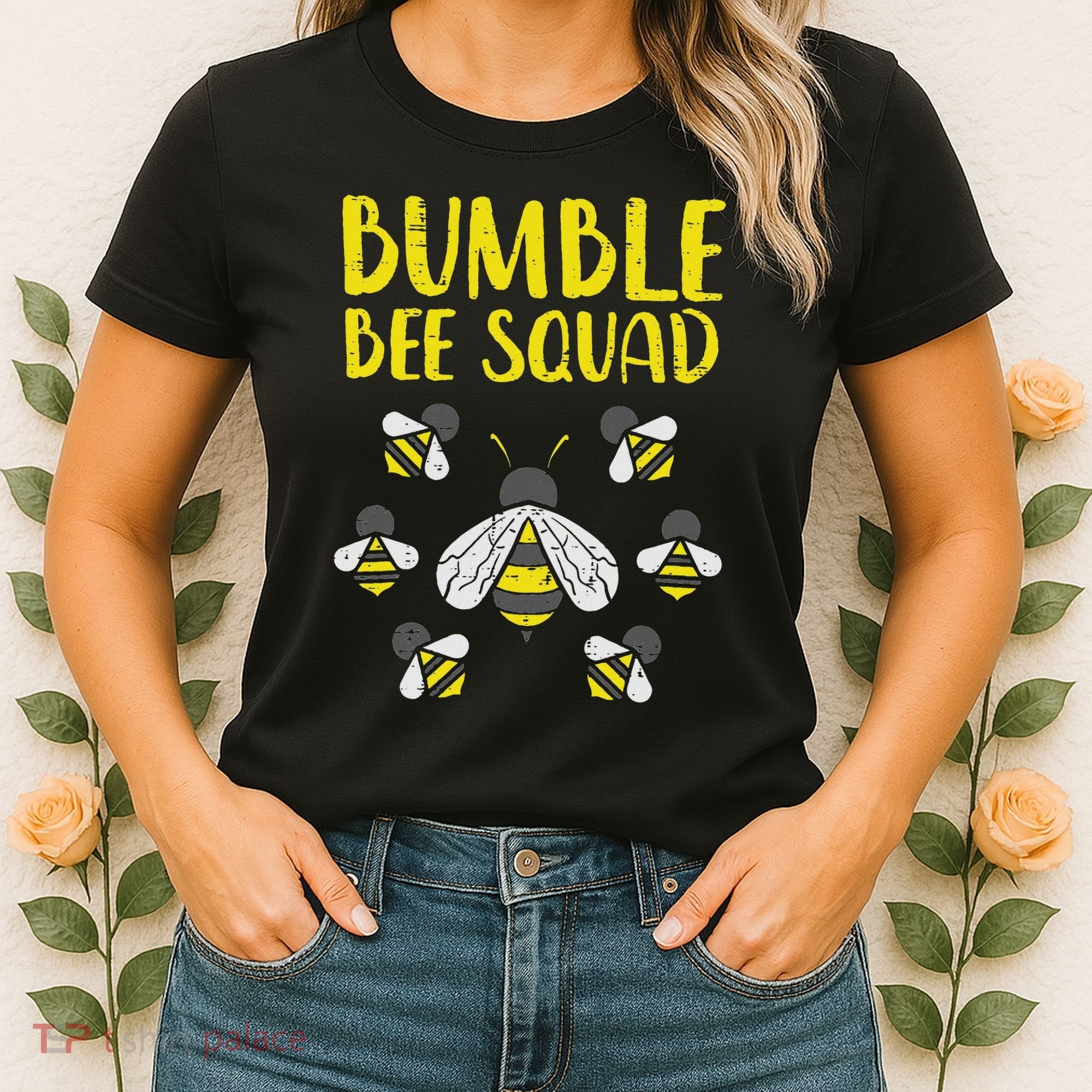 Bumble Bee Squad Funny Bumblebee Friends Team Men Women Kids Women's T-Shirt