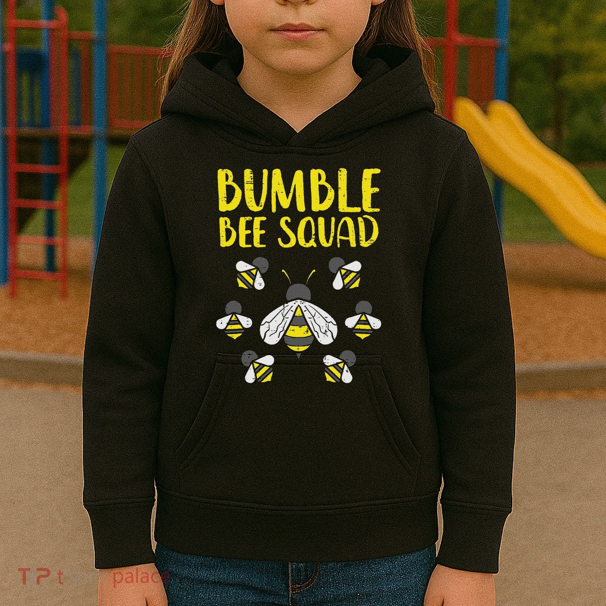 Bumble Bee Squad Funny Bumblebee Friends Team Men Women Kids Kids Hoodie