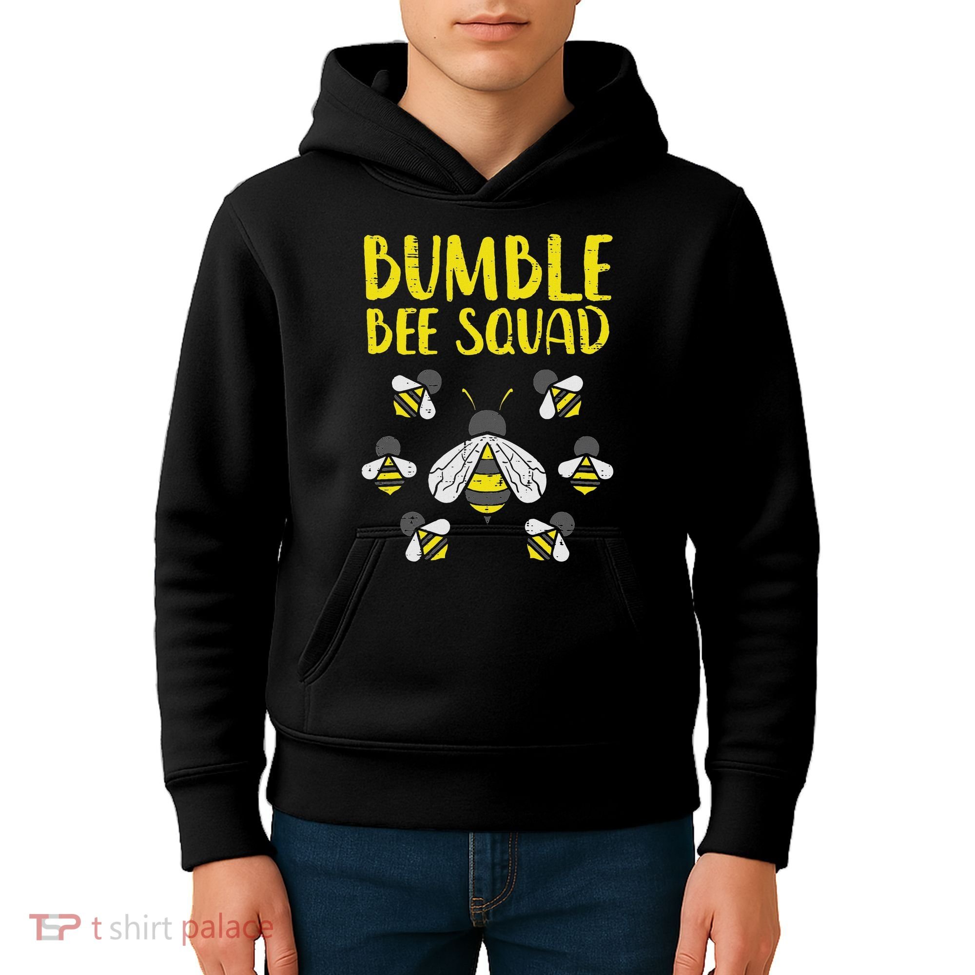 Bumble Bee Squad Funny Bumblebee Friends Team Men Women Kids Kids Hoodie