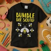 Bumble Bee Squad Funny Bumblebee Friends Team Men Women Kids Kids T-Shirt thumb 3