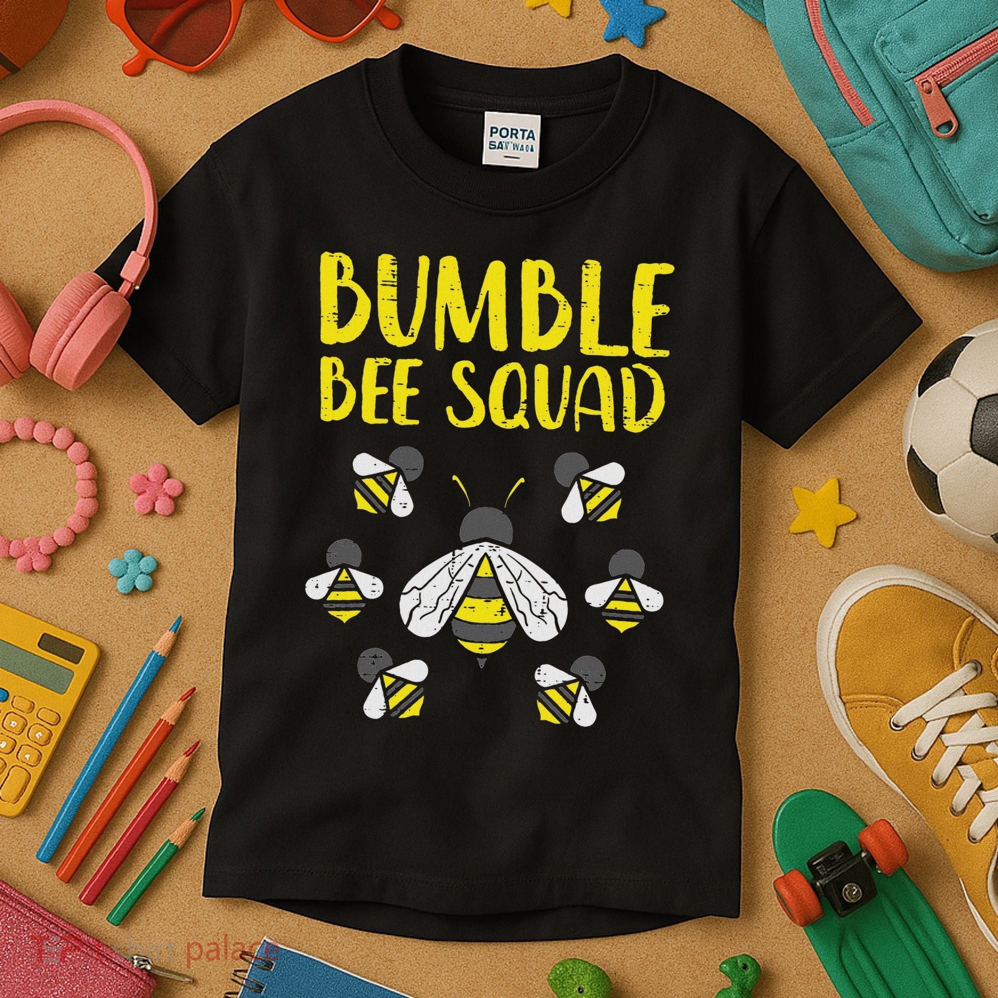 Bumble Bee Squad Funny Bumblebee Friends Team Men Women Kids Kids T-Shirt