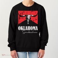 Boho Bull Skull Cow Oklahoma Smokeshow Western Country Women's Sweatshirt thumb 0