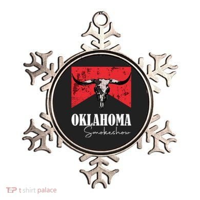 Boho Bull Skull Cow Oklahoma Smokeshow Western Country Ornament