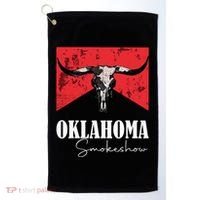 Boho Bull Skull Cow Oklahoma Smokeshow Western Country Golf Towel thumb 0
