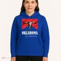 Boho Bull Skull Cow Oklahoma Smokeshow Western Country Hoodie thumb 5