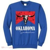 Boho Bull Skull Cow Oklahoma Smokeshow Western Country Sweatshirt thumb 0