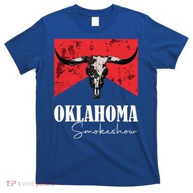 Boho Bull Skull Cow Oklahoma Smokeshow Western Country T-Shirt