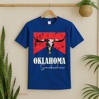 Boho Bull Skull Cow Oklahoma Smokeshow Western Country T-Shirt thumb 2