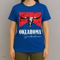 Boho Bull Skull Cow Oklahoma Smokeshow Western Country T-Shirt thumb 4