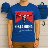 Boho Bull Skull Cow Oklahoma Smokeshow Western Country T-Shirt thumb 6