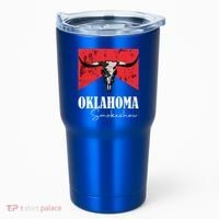 Boho Bull Skull Cow Oklahoma Smokeshow Western Country Tumbler thumb 0