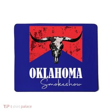 Boho Bull Skull Cow Oklahoma Smokeshow Western Country Mousepad