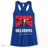 Boho Bull Skull Cow Oklahoma Smokeshow Western Country Women's Tank Top thumb 0