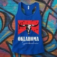 Boho Bull Skull Cow Oklahoma Smokeshow Western Country Women's Tank Top thumb 3