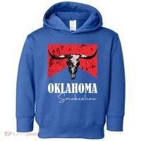Boho Bull Skull Cow Oklahoma Smokeshow Western Country Toddler Hoodie thumb 0