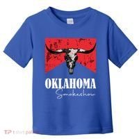 Boho Bull Skull Cow Oklahoma Smokeshow Western Country Toddler T-Shirt thumb 0