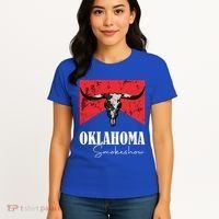 Boho Bull Skull Cow Oklahoma Smokeshow Western Country Women's T-Shirt thumb 4