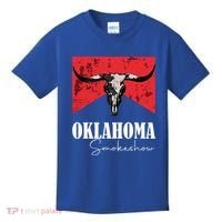 Boho Bull Skull Cow Oklahoma Smokeshow Western Country Kids T-Shirt thumb 0
