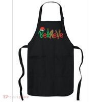 Believe Bigfoot Sasquatch Santa Reindeer Christmas Tree Apron thumb 0