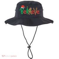Believe Bigfoot Sasquatch Santa Reindeer Christmas Tree Bucket Hat thumb 0